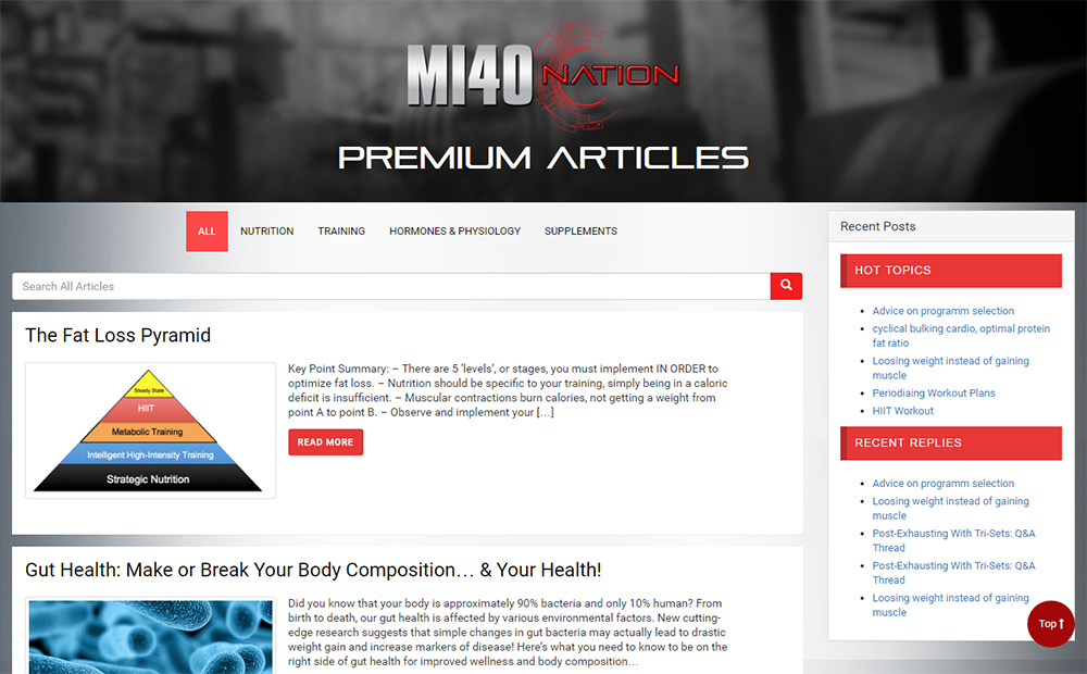 premium articles screenshot